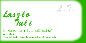 laszlo tuli business card